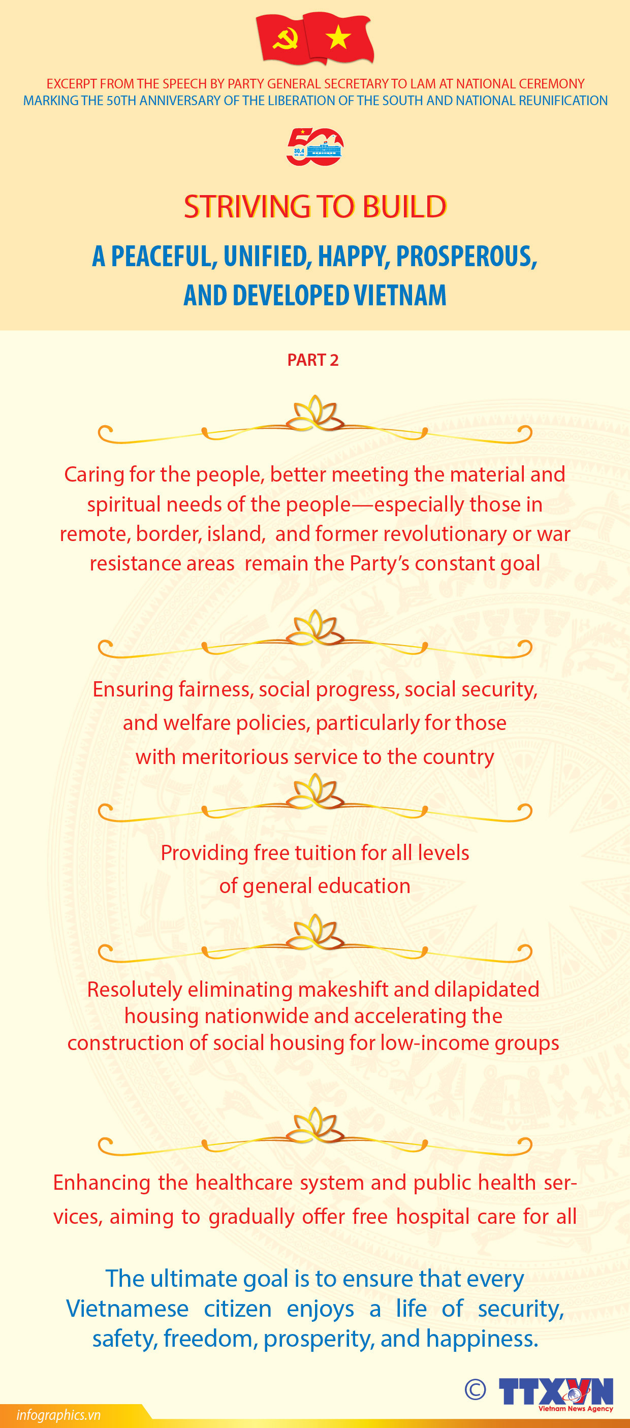 Striving to build a peaceful, unified, happy, prosperous, and developed Vietnam (Part 2)
