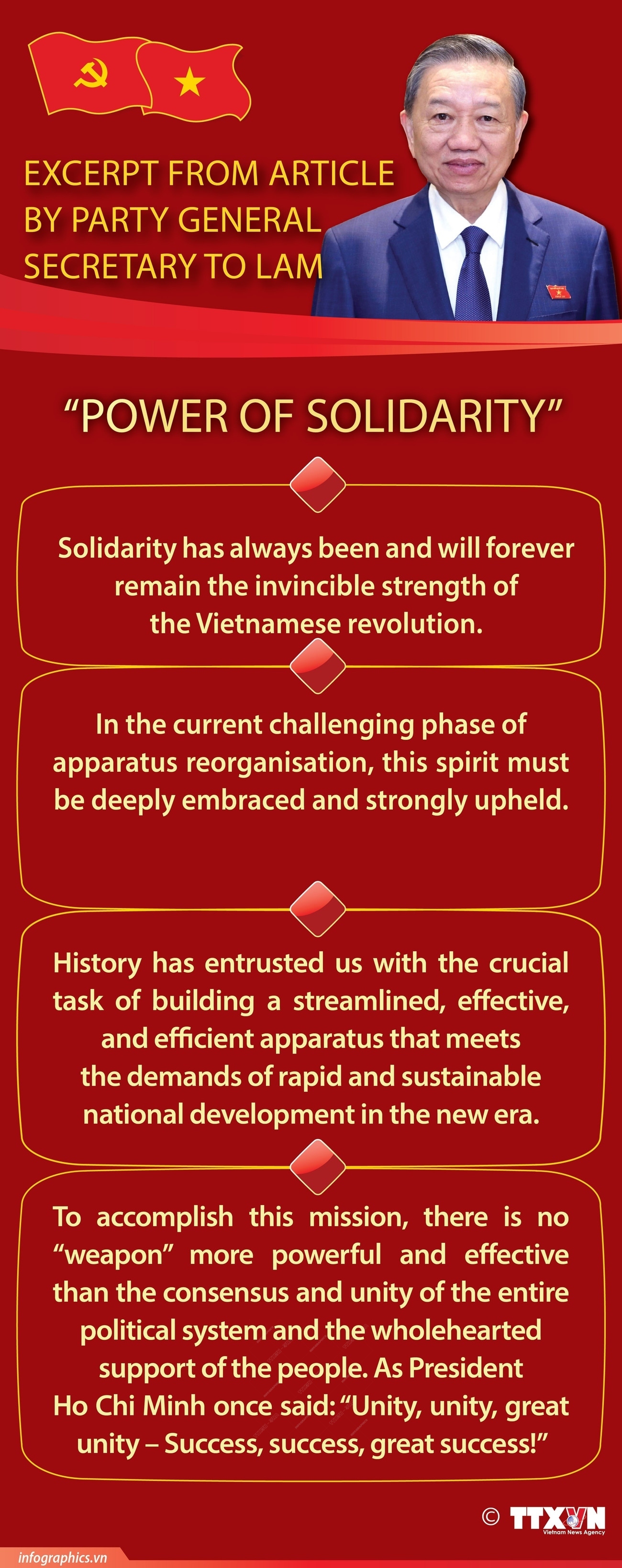 Party leader highlights power of solidarity