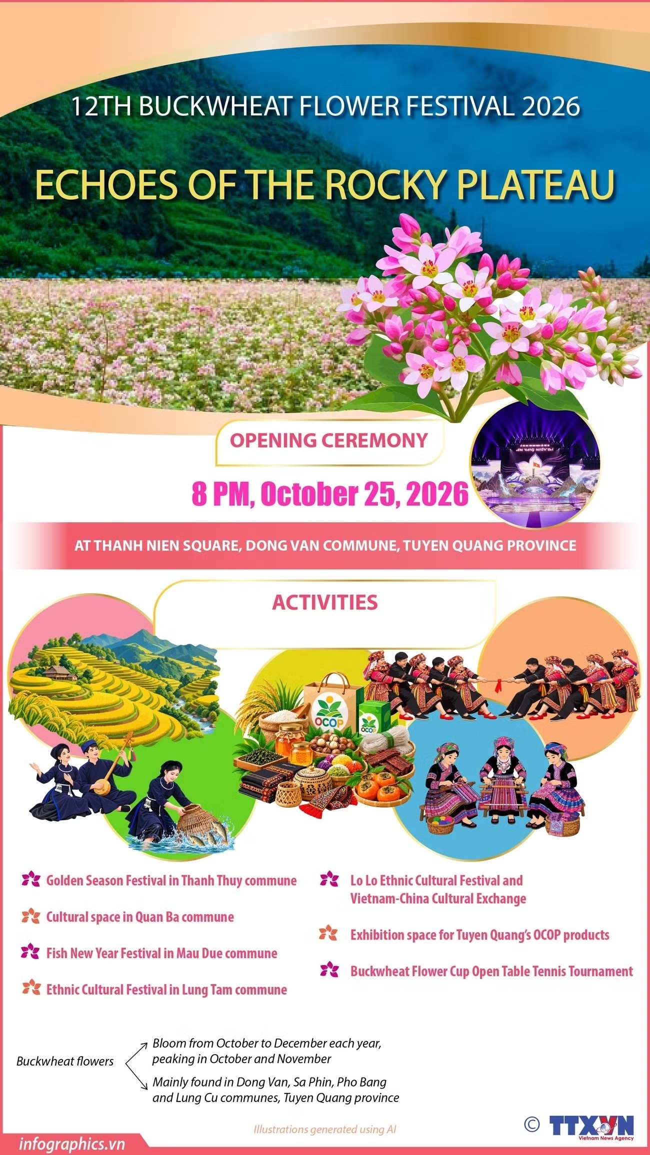 Northern Vietnam comes alive with Buckwheat Flower Festival
