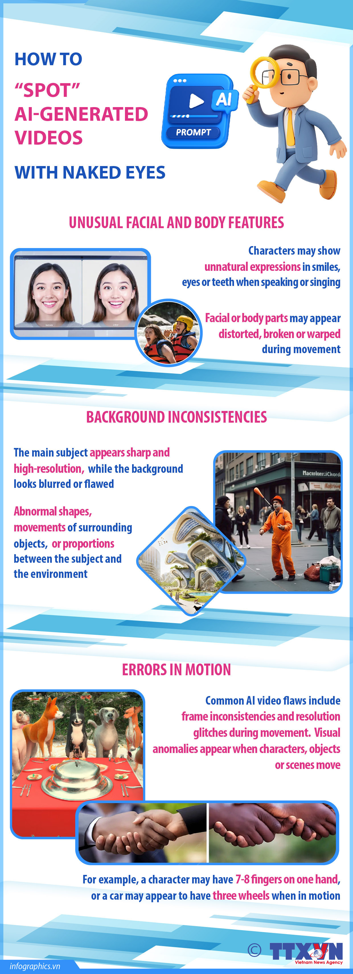 How to spot AI-generated videos with naked eyes