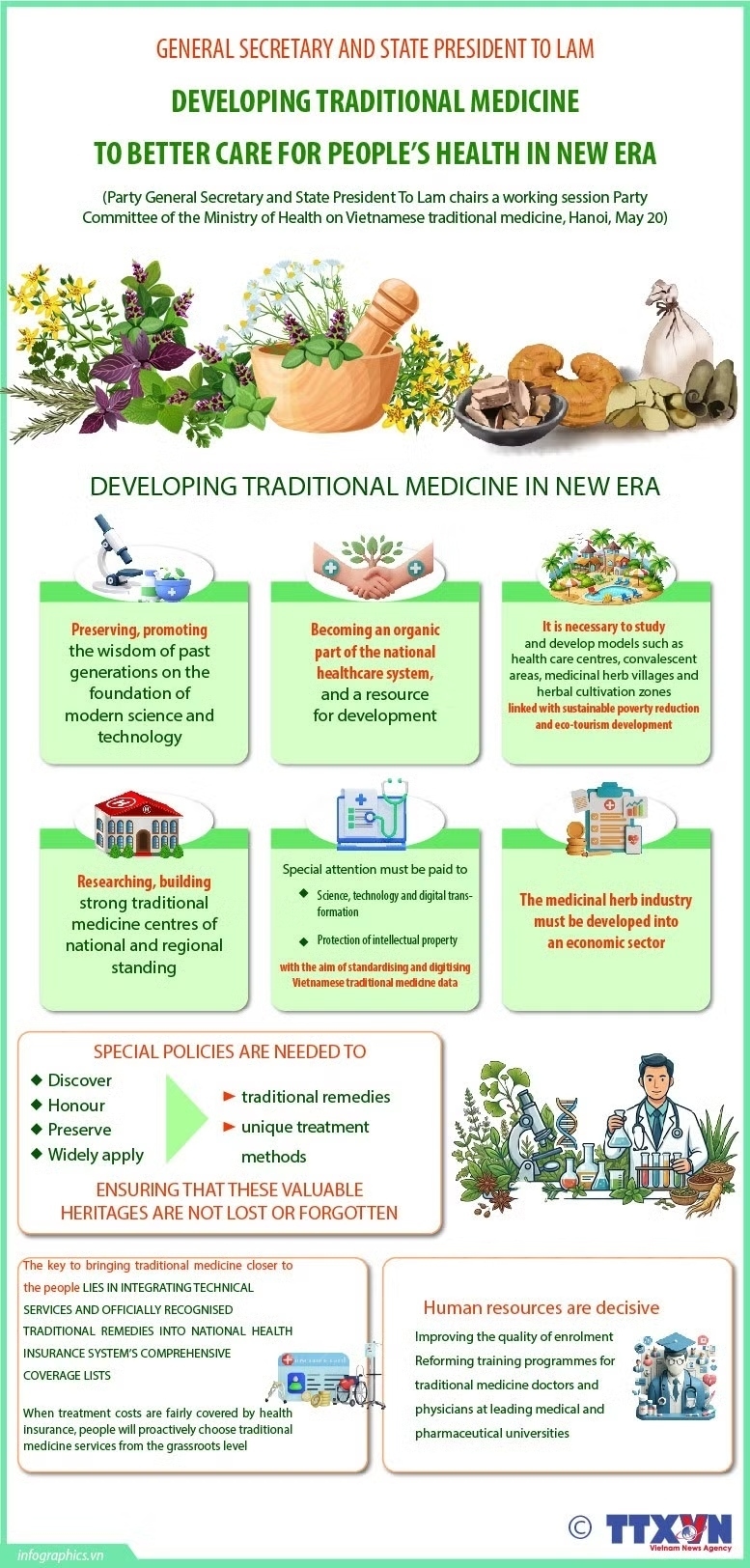 Party chief calls for stronger development of traditional medicine in new era