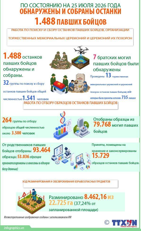 Кампания «500 дней и ночей»: обнаружены и собраны останки почти 1 500 павших бойцов
